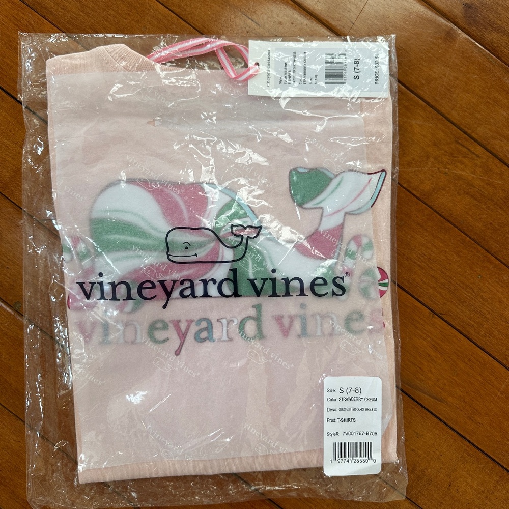 Brand New Vineyard Vines Girls Candy Cane LS